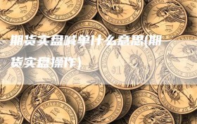 期货实盘喊单什么意思(期货实盘操作)