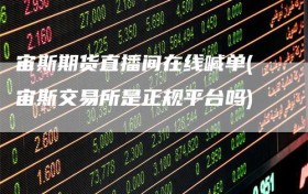 宙斯期货直播间在线喊单(宙斯交易所是正规平台吗)