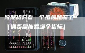 做期货只看一个指标就够了（期货量能看哪个指标）