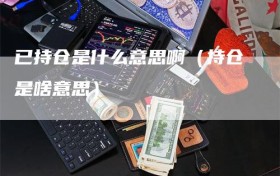 已持仓是什么意思啊（持仓是啥意思）