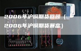 2006年沪铜期货回顾（2006年沪铜期货暴富）