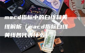 macd指标中的白线和黄线解析（macd指标白线黄线各代表什么）