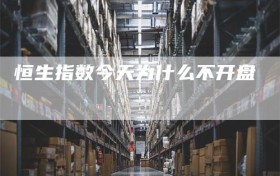 恒生指数今天为什么不开盘