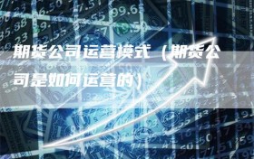 期货公司运营模式（期货公司是如何运营的）