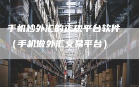 手机炒外汇的正规平台软件（手机做外汇交易平台）