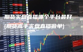 期货实盘直播哪个平台最好(期货高手实盘直播做单)