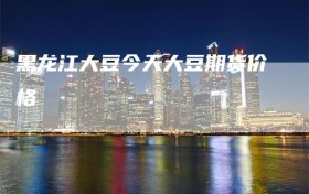 黑龙江大豆今天大豆期货价格