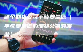 哪个期货公司手续费最低（手续费最低的期货公司有哪些）