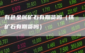 有色金属矿石有期货吗（铁矿石有期货吗）