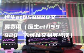 恒生etf159920交易费用（恒生etf159920一天可以交易多少次）
