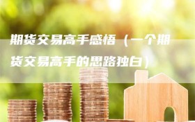 期货交易高手感悟（一个期货交易高手的思路独白）