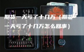 期货一天亏了十几万（期货一天亏了十几万怎么回事）