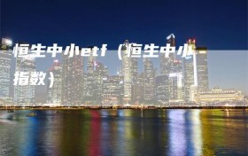 恒生中小etf（恒生中小指数）