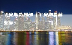 平安期货总部（平安期货营业部）