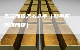 想玩期货怎么入手（新手如何玩期货）