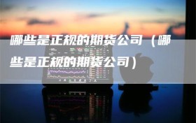 哪些是正规的期货公司（哪些是正规的期货公司）