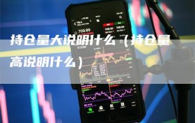 持仓量大说明什么（持仓量高说明什么）
