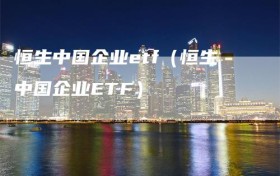 恒生中国企业etf（恒生中国企业ETF）