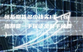 恒指期货多少钱买1手（恒指期货一手保证金和手续费）