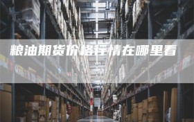 粮油期货价格行情在哪里看