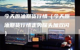 今天原油期货行情（今天原油期货行情走势探头加双闪）