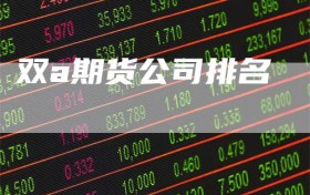 双a期货公司排名