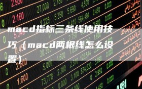 macd指标三条线使用技巧（macd两根线怎么设置）