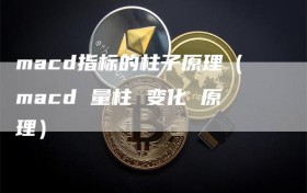 macd指标的柱子原理（macd 量柱 变化 原理）