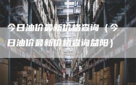 今日油价最新价格查询（今日油价最新价格查询益阳）