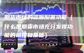 期货市场的资源配置功能（什么是期货市场充分发挥功能的前提和基础）