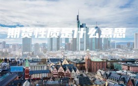 期货性质是什么意思