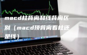 macd柱背离和线背离区别（macd顶背离看柱还是线）