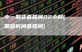 中一期货直播间22小时(期货时间直播间)