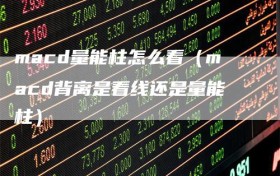 macd量能柱怎么看（macd背离是看线还是量能柱）