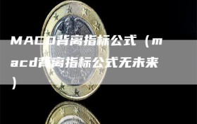 MACD背离指标公式（macd背离指标公式无未来）