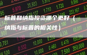 标普和纳指投资哪个更好（纳指与标普的相关性）