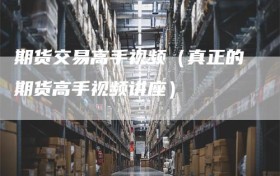 期货交易高手视频（真正的期货高手视频讲座）