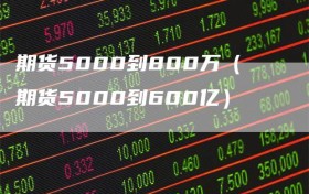 期货5000到800万（期货5000到600亿）