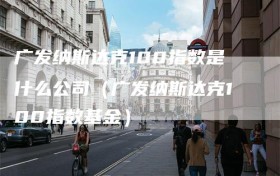 广发纳斯达克100指数是什么公司（广发纳斯达克100指数基金）