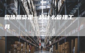 国债期货是一种什么管理工具