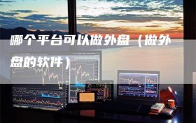 哪个平台可以做外盘（做外盘的软件）