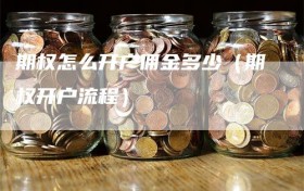 期权怎么开户佣金多少（期权开户流程）