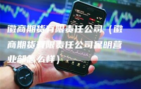 徽商期货有限责任公司（徽商期货有限责任公司昆明营业部怎么样）