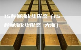 15种暴涨k线形态（15种暴涨k线形态 大涨）