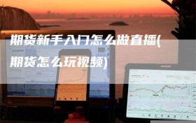 期货新手入门怎么做直播(期货怎么玩视频)