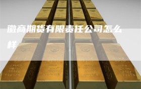 徽商期货有限责任公司怎么样