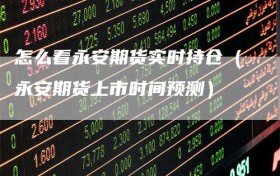 怎么看永安期货实时持仓（永安期货上市时间预测）