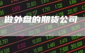 做外盘的期货公司