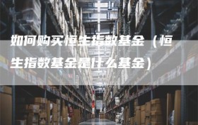 如何购买恒生指数基金（恒生指数基金是什么基金）