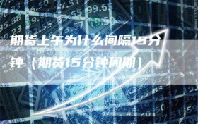 期货上午为什么间隔15分钟（期货15分钟周期）